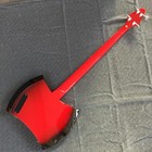 Axe Red 4 String Electric Bass Guitar Basswood Body Neck Thru Body Chrome Part