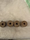 Vintage Belding Corticelli Wooden Spools Thread Lot Of 4- 1 Silk 1 Poly 2 Cotton