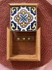 Dan Smith Handcrafted Wooden Key Box Mexican Tile 5x5x2 Inches