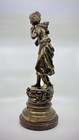 20    Antique French Spelter Sculpture    l   echo    By Rancoulet  Signed  Art Nouveau
