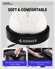 Donner Dht-250 Hydraulic Drum Throne With Backrest Motorcycle Style Stool Seat