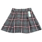 Nwt Copper Key Size Medium Plaid Mini Skirt Girls Grey Red Pleated A-line M