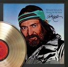 Willie Nelson Framed Black Wood Reproduction Signature Gold Lp Display