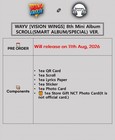 Wayv  vision Wings  8th Mini Album Scroll Special Ver qr sticker photo Card gift