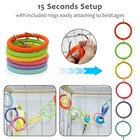 6-ring Bird Swing Toy For Cage  Colorful Cotton Rope Perch For Parrots Soft