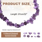 32  5-8mm Natural Chip Gemstone Strand Chips  purple 