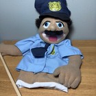 Melissa And Doug Police Officer Cop Hand Puppet With Mustache Stick Cyrus Plush