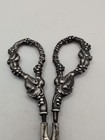 Antique German Grape Handle Design Scissors Silver Tone Metal