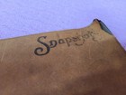 Vintage Snapshot Photo Album Long Leather Scrapbook Black Pages Rope Bound   