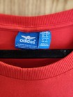 Adidas Originals Red Midi T-shirt Dress 3 4 3-stripes Logo Slit M
