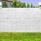 White Brick Wall Photo Backdrop 10 X 8 Ft Polyester Fabric Vintage White Grey