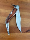 6 5  Spanish Navaja Sevillana Pocket Knife Red Stamina Wood Scales With Ratchet