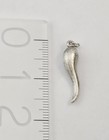 Vintage Italian Horn Cornicello Sterling Silver Hollow Pendant Italy Luck - 1 6g