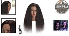 Real Hair Mannequin Head 16-18 Inch For Hairdressers Training Practice