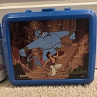 Vintage 90s 1992 Blue Disney Aladdin Lunch Box With Thermos-genie Robin Williams