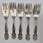Lot Of 5 Reed   Barton Francis I Sterling Silver Salad Forks  6-1 8  No Monogram