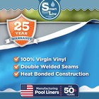 Smartline 18  X 54    Round Overlap 25 Gauge Swimming Pool Liner - Choose Pattern