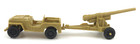 Vtg Marx Desert Fox Play Set Toy Replacement Part Usa Tan Jeep Gun Cannon Set