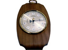 Vintage Diplex Germany Wood Brass Weather Station Gauge Wall Barometer Analog