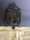 Vintage Antique Cast Iron Match Holder Match Safe
