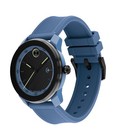 Movado Bold Men s Quartz Analog Date Watch  Black Dial  Blue Silicone Strap