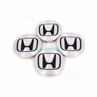Silver black Honda Set Of 4 Wheel Center Caps 69mm