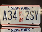 New York Passenger 1986-2000 Era Vehicle License Plates Set Of 2