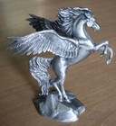 Vintage 1985 Hudson Pewter 4 5   pegasus  Winged Horse Statue     Signed  sly 