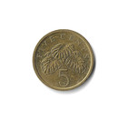 1986 Singapore - 5 Cents - 584 - Aluminum Bronze - 1 5g