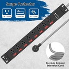 Rack Mount Power Strips 8 Outlet Strips With Individual Switches  Pdu Black 