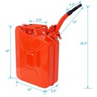 3pcs 20 Liter 5 Gallon Portable Car Jerry Gasoline Can Tank With Flexible Spout