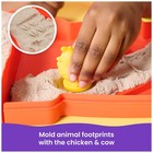 Kinetic Sand  Sandy Farm Set With 12oz Play Sand  6 Tools  Molds  Reusable Ba   