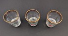 Jj s Jameson   Son Irish Whiskey Shot Glass Gold Rim Set Of Three Shotglasses