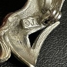 Vintage Signed Jj Pewter Deer Brooch Pin W  Rhinestone Eyes By Jonette Jewelry