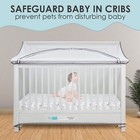 Convertible Crib Mosquito Net With 2-way Zipper  Breathable Mesh  white 