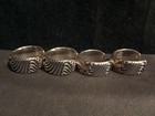 4 Pcs Exquisite Hand Made Tibetan Silver  fish  Rings