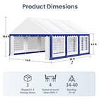 16 x20  Outdoor Canopy Tent Gazebo Shelter Carport Heavy Duty W  Sidewall Blue