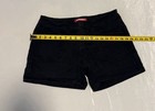 Unionbay Women   s Juniors Black Chino Shorts Size 13 W31 Mid Rise Twill Pockets