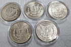 Lot Of 5 1878-1893 Cc  Morgan Silver Dollars Coins Bu
