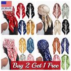 Square Satin Scarf Silk Feel Neckerchief Head Neck Wrap Paisley Bandanna 27 x27 