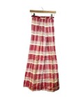 Vintage 60 s 70 s Tomboy Plaid Bell Bottom Pants Size 9 Red White Gingham Usa