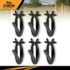6pcs Black Antler Style European Mount Deer Skull Hanger Wall Bracket W hardware