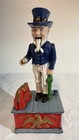 Vintage Cast Iron Uncle Sam Mechanical Coin Bank -  Working