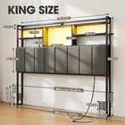 Headboard For King queen full Size Bed With Storage Shelf   Outlets   Rgb Light