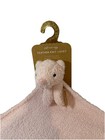 Levi   Emmie Baby Pink Teddy Bear Lovey Plush Feather Knit Security Blanket Nwt