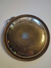 Vintage Evans Guilloch   Brass Trinket Dish Art Deco 1950 s Leaf Round Mcm
