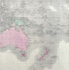 1849 Keith Johnston Large Antique Map Australia  Nz  America The Pacific  40961 