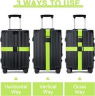 4 Pack Travel Luggage Suitcase Strap Adjustable Durable Belt With Name Card Tag