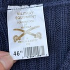 Military Equipment Corporation V Neck Sweater 46    Blue Virgin Wool Usa Mens