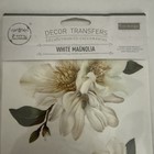 Re Design White Magnolia Decor Rub On Furniture Transfers For Crafts 6 X 12 New